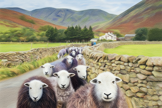 Lake District Wildlife Art Print
