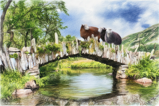Lake District Wildlife Art Print
