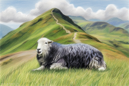 Lake District Wildlife Art Print